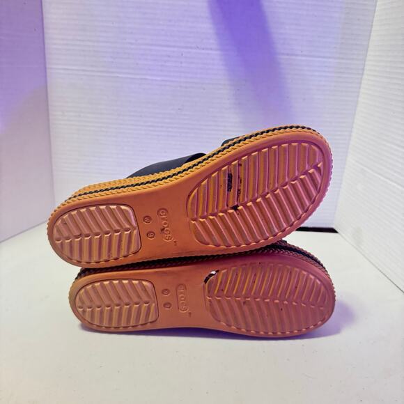 Crocs Lite Ride Black and Gum Adjustable Slides in mint condition SZ 9 - Picture 8 of 8